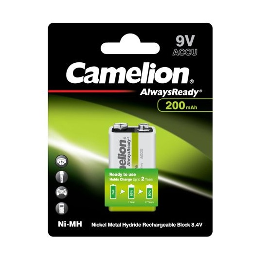 Baterai 9V Camelion Rechargeable Battery 9volt 200mAh