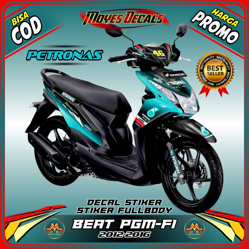 Decal Beat PGM FI 2012 Decal Beat FI 2013 Decal Motor Beat 2014 Decal Honda Beat 2015 2016 Petronas