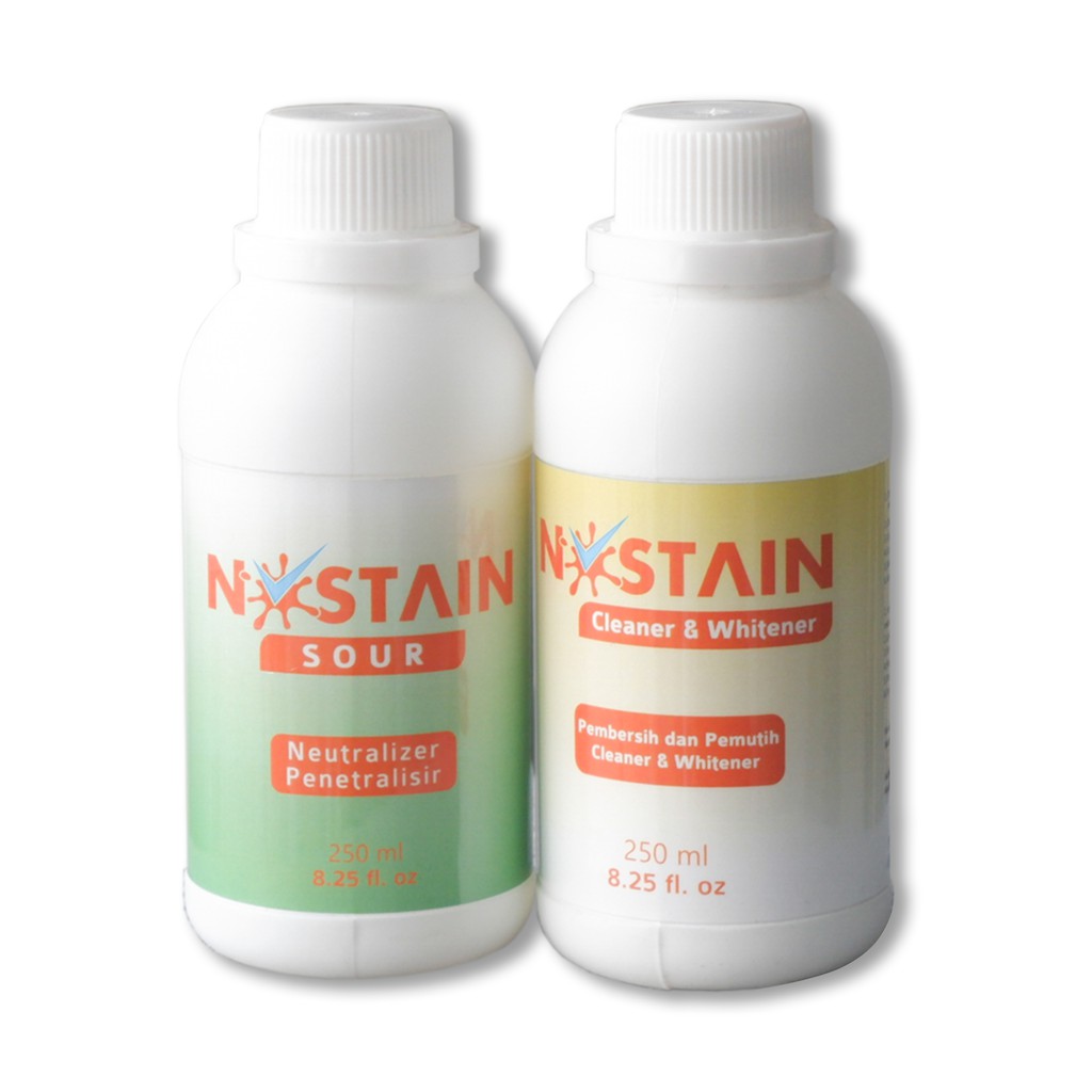 Nostain Cleaner & Whitener 250 Ml + Nostain Sour 250 Ml