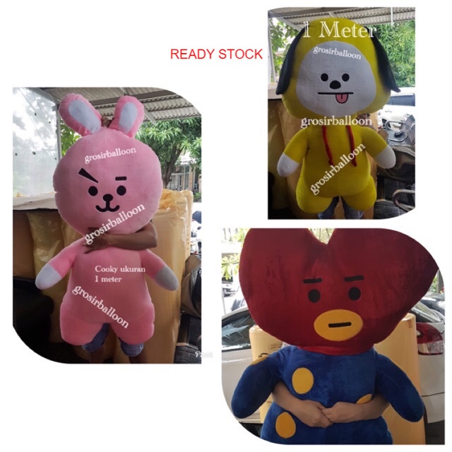 Boneka bTS21 JUMBO 1 METER TATA CHIMMY COOKY MURAH