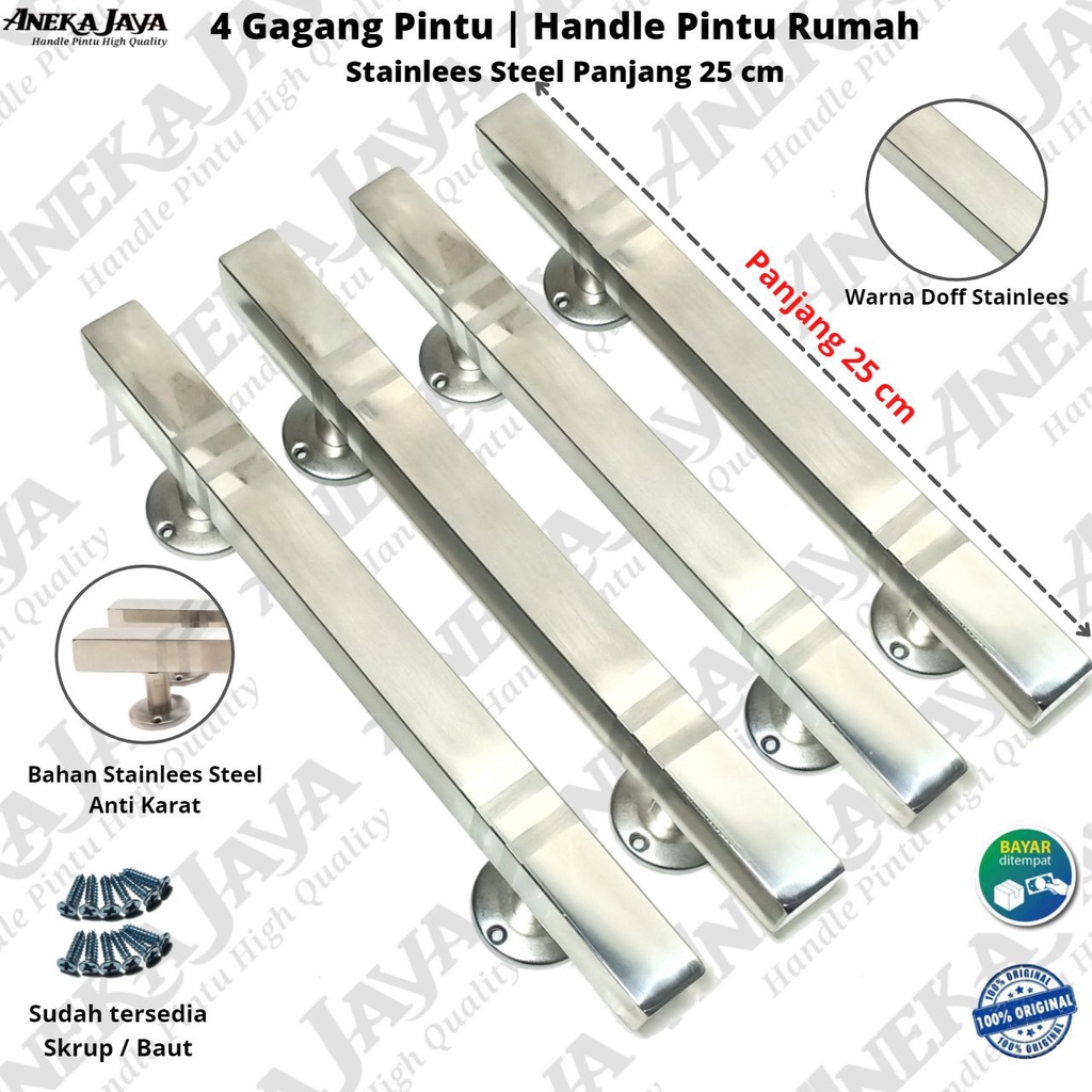 ( 4 Handle pintu ) Gagang Pintu rumah 25 cm | Tarikan Pintu rumah | Pegangan Pintu rumah awet murah anti karat