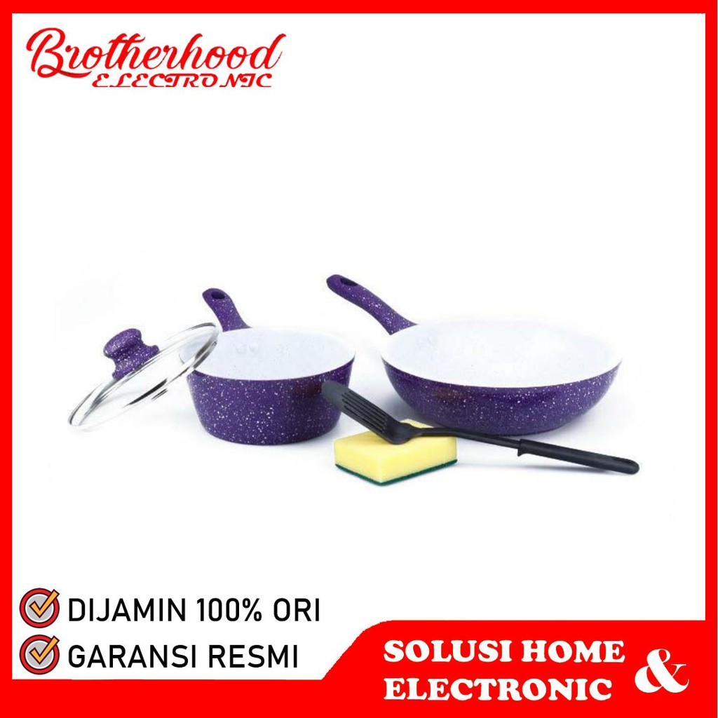 Promo Terbaru (Bisa Cod) (Harga Promo) Bolde Super Pan Beige Set Wajan Panci - Panci Superpan 1 Set