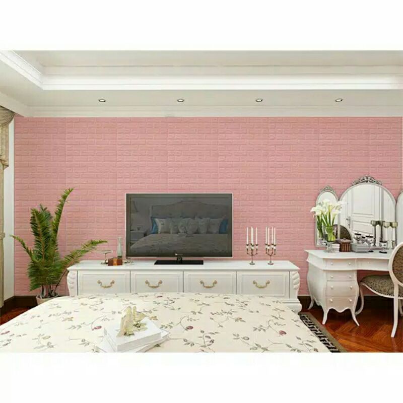 WALLPAPER DINDING FOAM TIMBUL 3D BATA CLASSIC / WALLPAPER DINDING BATU BATA / WALL 3D