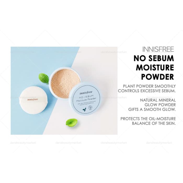 BB CUSHION INNISFREE No Sebum Moisture Powder 5g ORIGINAL