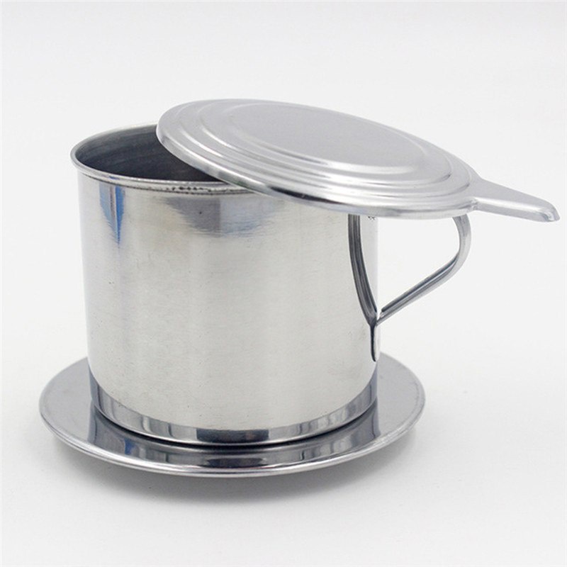 One Two Cups Filter Saring Kopi Vietnamese Drip Pot Stainless 100ml 8 Quai 9.5x6.5cm ABU