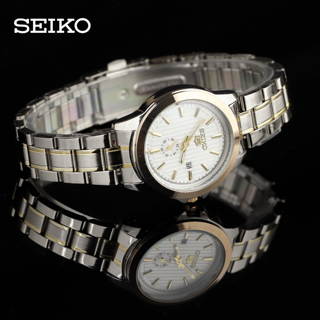 Jam Tangan Water Resist Wanita Seiko Date Chain Strap