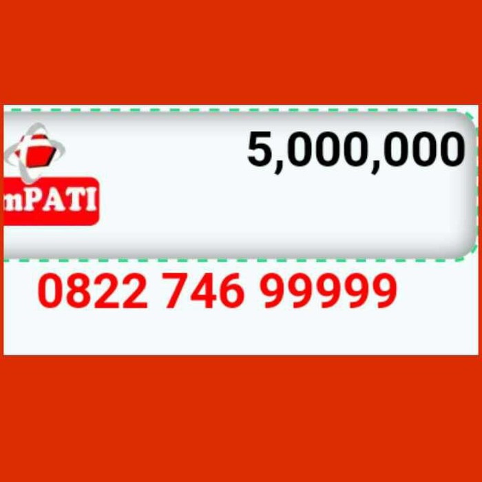 NOMOR CANTIK/TELKOMSEL SIMPATI(0822 746 99999)YBL/HOKI,RAPIH