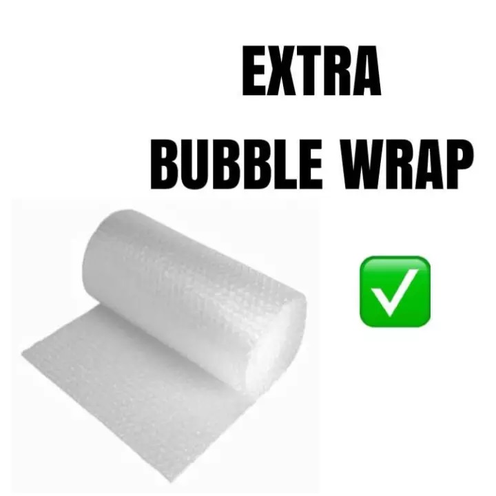 

Extra Bubble Wrap untuk keamanan paket kamu