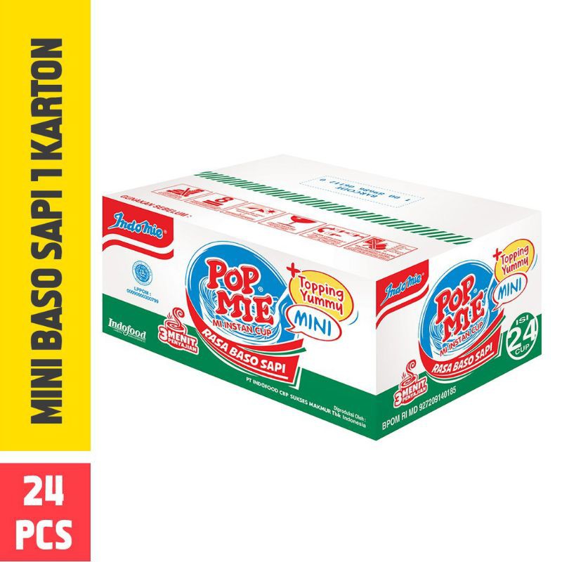 

1 Dus Pop Mie Mini Kuah Rasa Baso Sapi isi 24 pcs