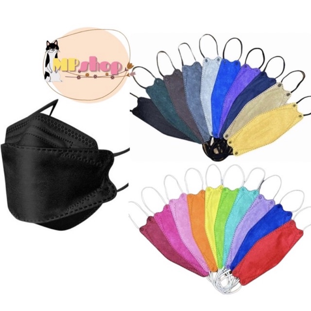 MASKER KF94 RAINBOW 4 PLY TEBAL KF 94 WARNA WARNI KF94 MIX WARNA MASKER KOREA MASKER MEDIS KN95 EARL