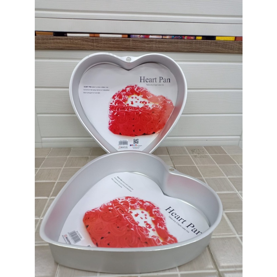 MASPION  Cetakan Kue Hati / Heart Pan Aluminium 9 inch