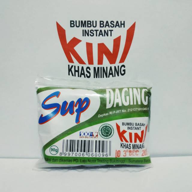 

Bumbu Basah Instant KINI Khas Minang - SUP DAGING