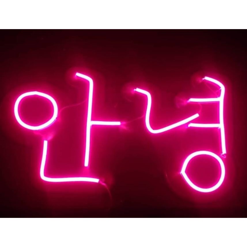 NEON LED TULISAN ANNYEONG/HANGUL/HANGEUL