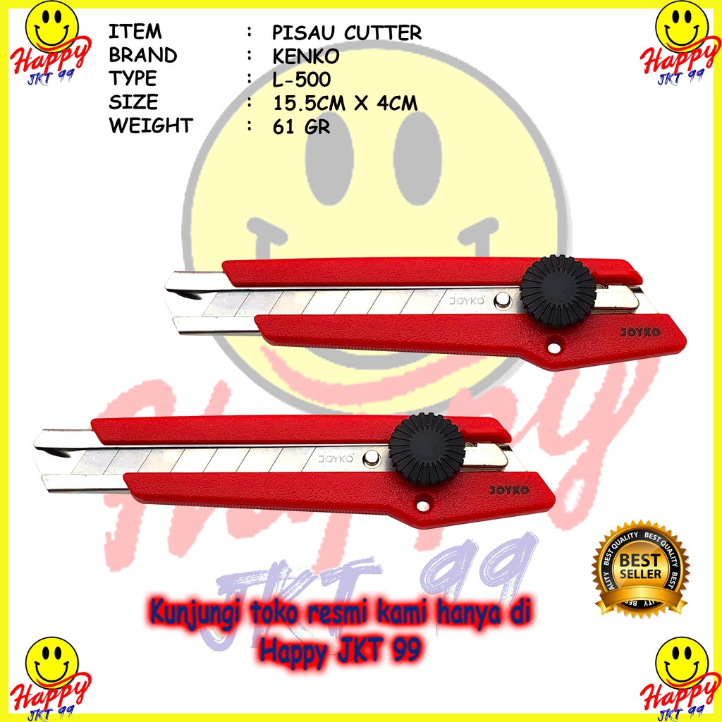 [ HAPPY JKT 99 ] PISAU CUTTER BESAR KENKO L-500 L500 L 500