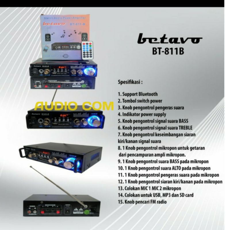 POWER AMPLI BETAVO BT811B AMPLI BETAVO BT-811B BETAVO BT 811 B