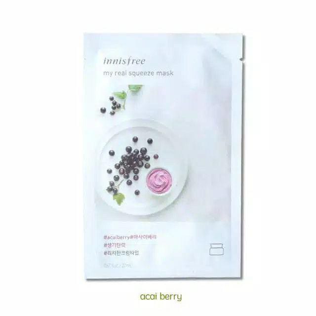 PROMO!! Innisfree Sheet Mask My Real Squeeze Baca Discla Wajah Masker Muka Korea