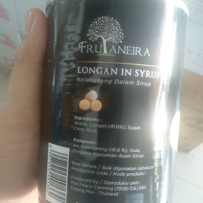 

Kalengbuah- Fruitaneira Longan 565Gr Kelengkeng Kaleng Manis -Buah-Kaleng.