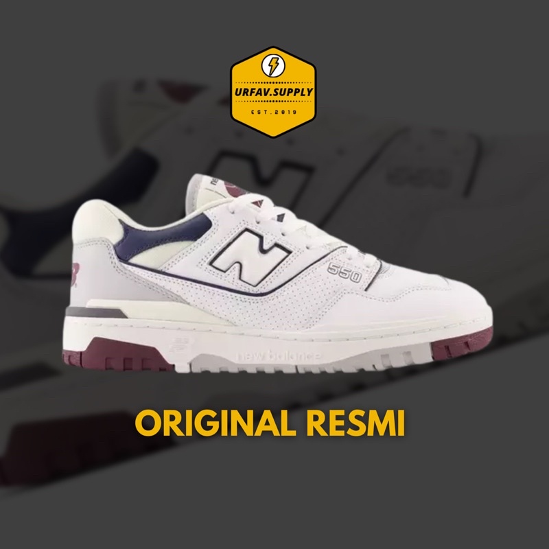 [RESMI] New Balance 550 White Burgundy Navy Indigo ORIGINAL 100% BNIB LEGIT LOCAL PAIR