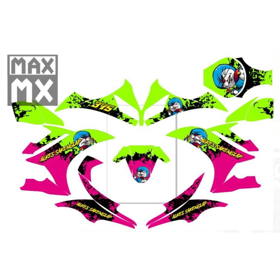 Decal Stiker R15 Dekal Variasi Sticker Striping Custom Full Body stabilo pink 003