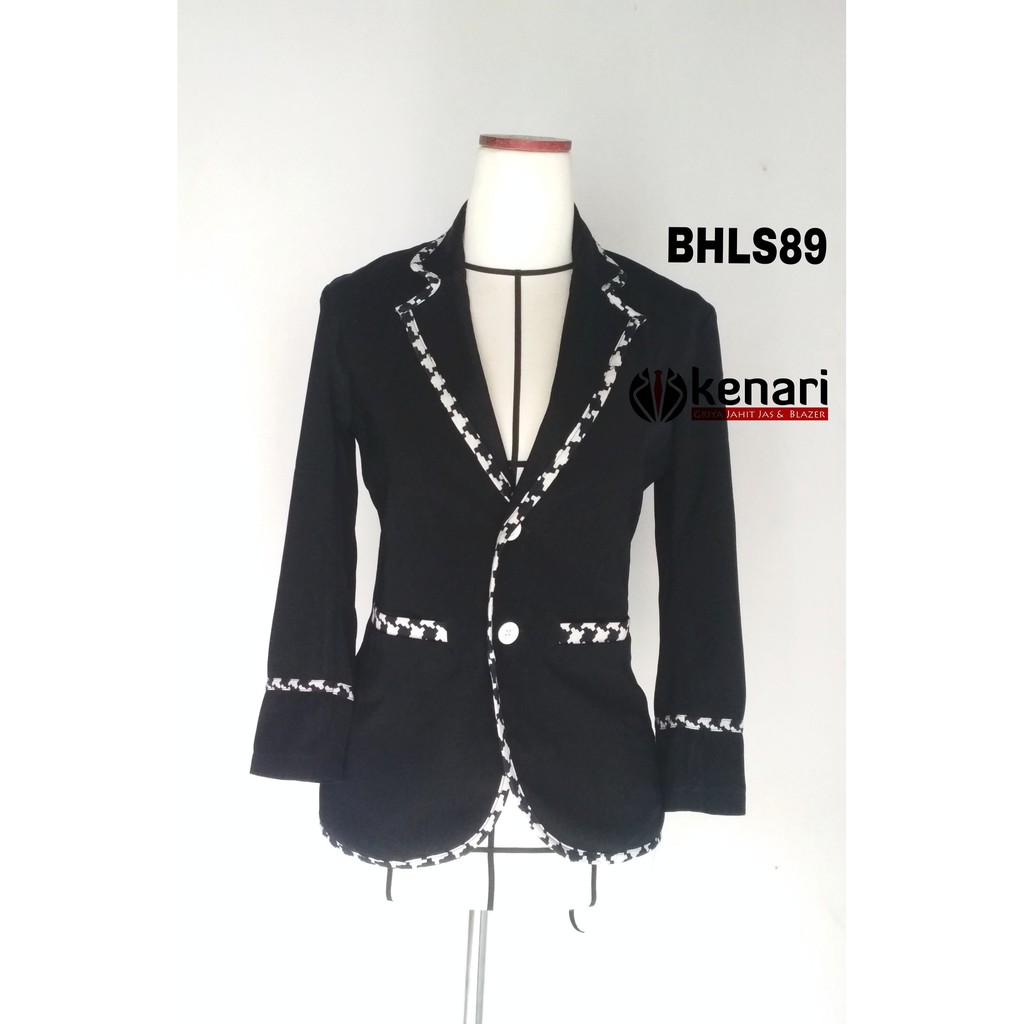 Blazer Wanita Dewasa List Batik TERMURAH Ready Stock Size S-XL Jas Wanita Casual