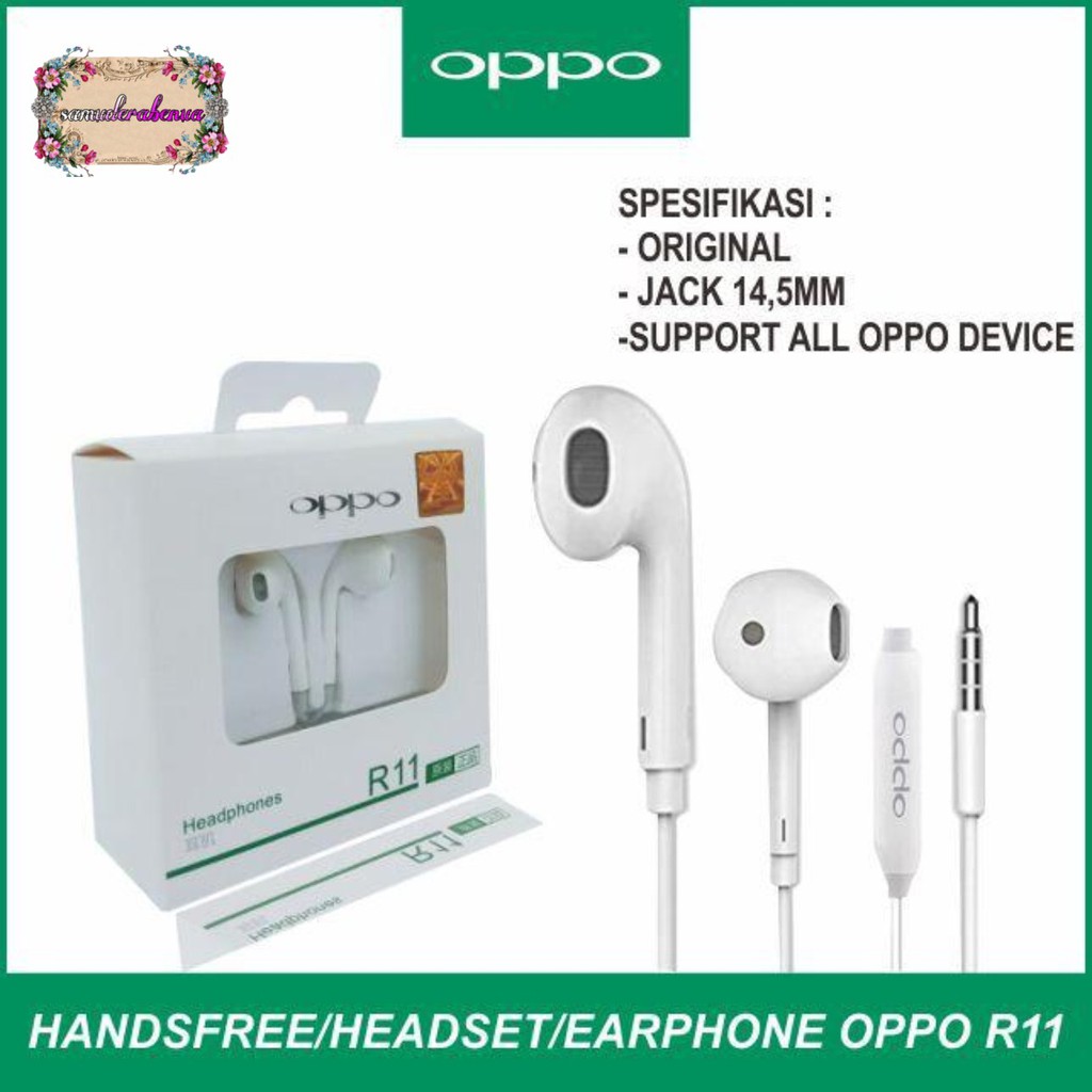 BM044 R11 Handsfree Headset Hf earphone Oppo f9 f11 f11pro a5s a3s neo9 a52 a53 a5 a9 2020 original sb1267