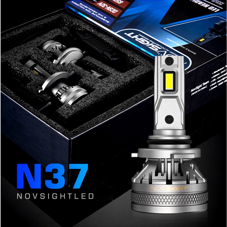 Novsight N37 Bohlam Lampu Depan LED 120W 22000LM 6500K Dengan Fungsi Decoding Lampu Depan Mobil Garansi 1 Tahun