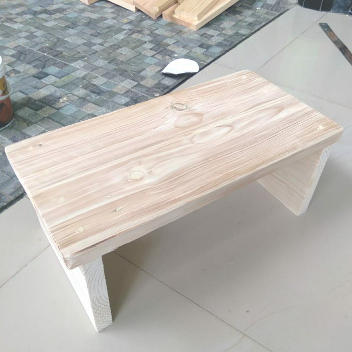 Kursi Kayu - Kursi Jongkok Dingklik Kayu Palet Jati Belanda Serbaguna