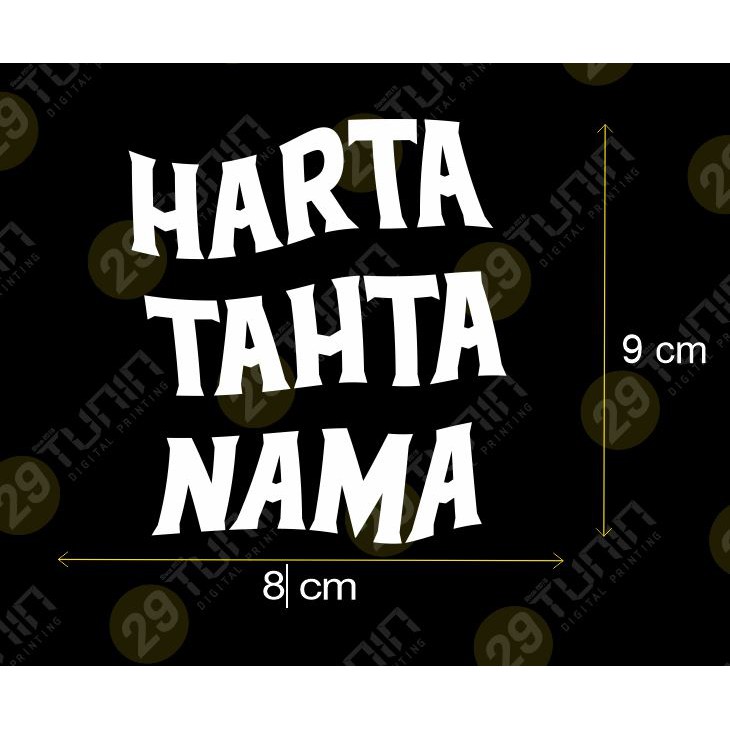 

Cutting Sticker Stiker Harta Tahta Nama Custome