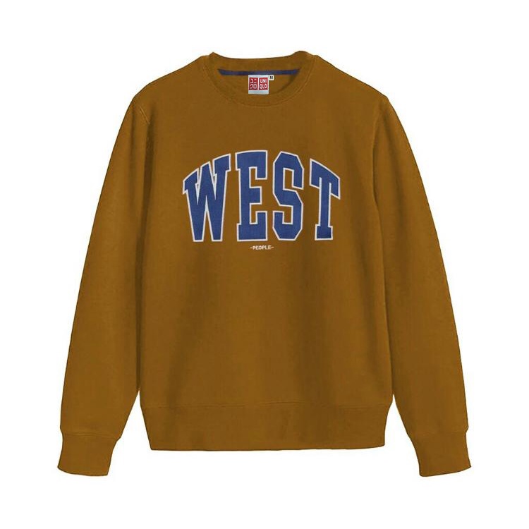 Sweater Crewneck West Full Lebel Uniqlo // Crewneck Platinum World  // Sweatshirt Tokyo North South East Termurah