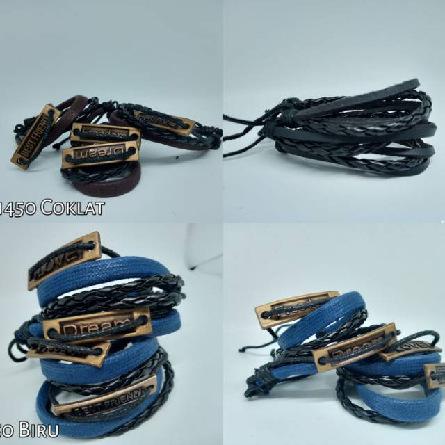 Gelang kulit GP 1450 TULISAN | LEATHER BRACELET | KIIYOOMII