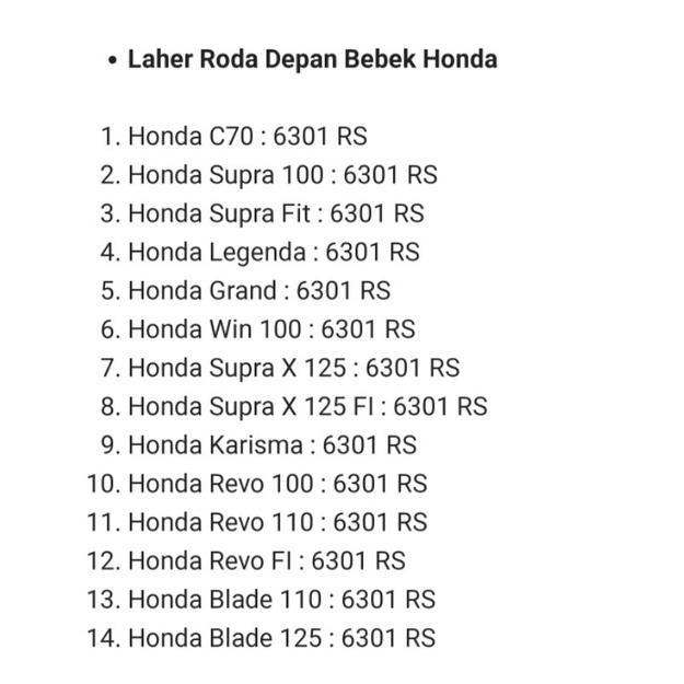 Bearing Bering Klaher Laher Roda TDR 6004 6201 6202 6203 6300 6301 6302 Aerox Nmax rx king Vixion Supra Beat Vario R15 Mio Xeon-2