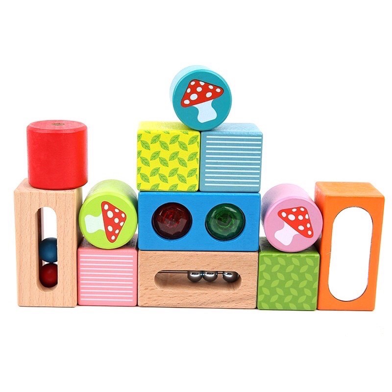 wooden discovery blocks - balok pengenalan bentuk - mainan motorik anak - kado anak - hadiah anak