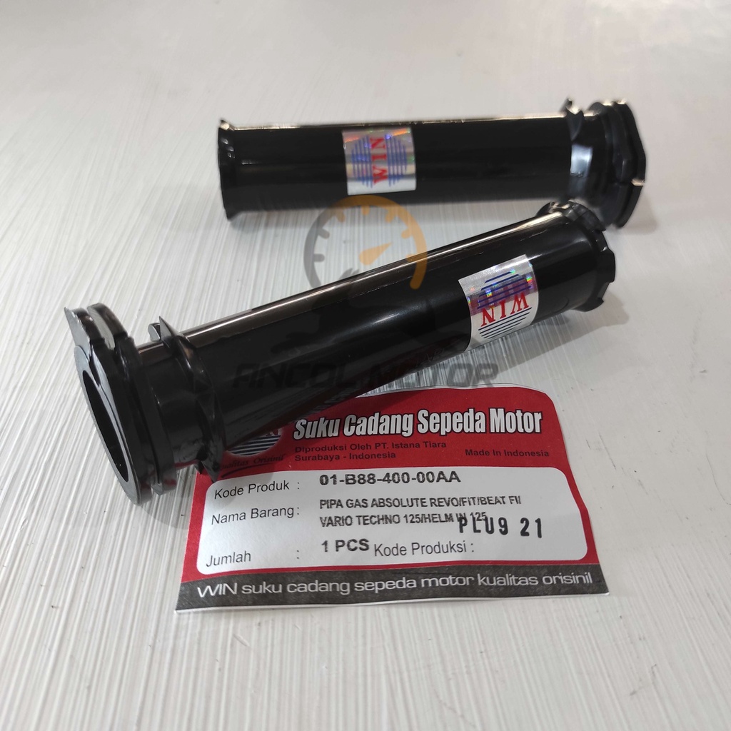 Win Pipa Gas Revo ABS Supra X 125 Helm in Selongsong Slongsong Plastik Satuan Kualitas Original