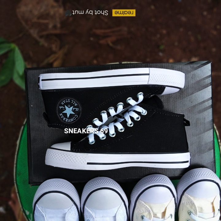 SEPATU SNEAKERS SEMI BOT KASUAL PRIA WANITA BISA COD
