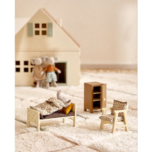 Doll House Furniture Bedroom Zarahome | Furnitur Rumah Boneka | Maileg