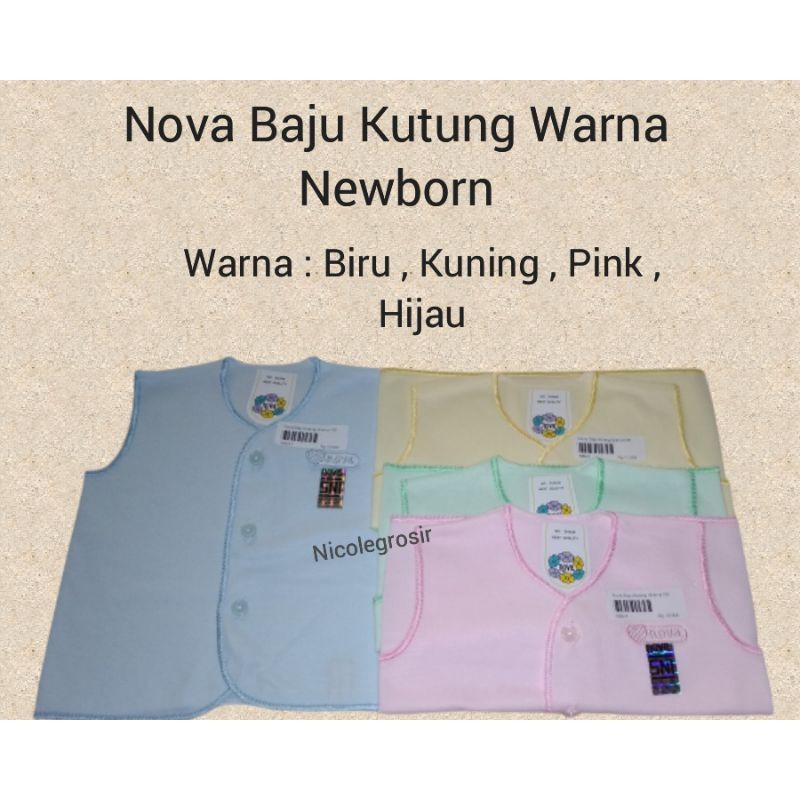 Nova Baju Kutung Warna Newborn / Baju Kutung Bayi / Baju Bayi