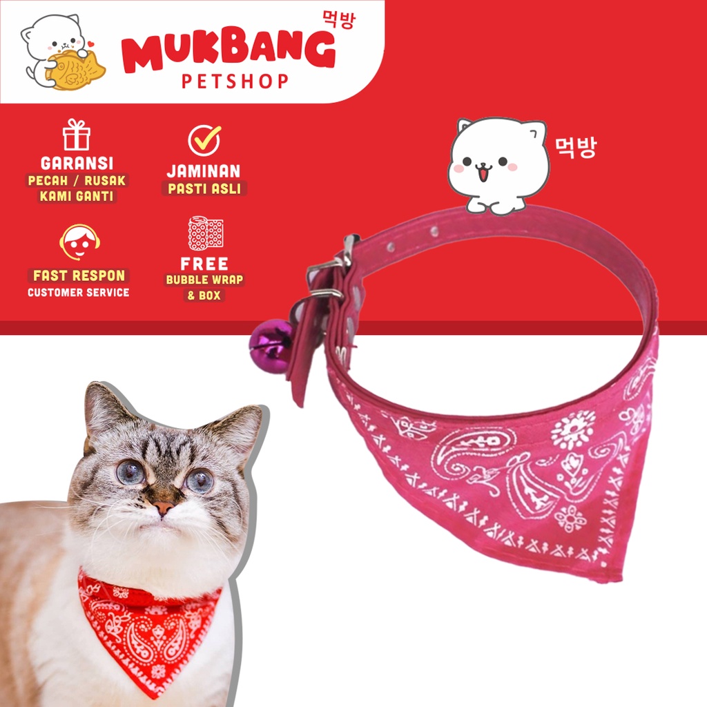 Kalung Bandana - Kalung Leher Scarf Cowboy Kucing Anjing Kelinci Collar