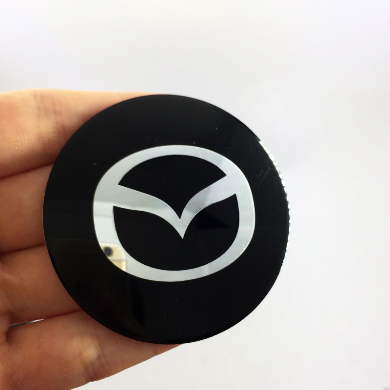 4 X 56mm MAZDA Logo Wheel Hub Center Caps Covers Emblem Badge Sticker Decal