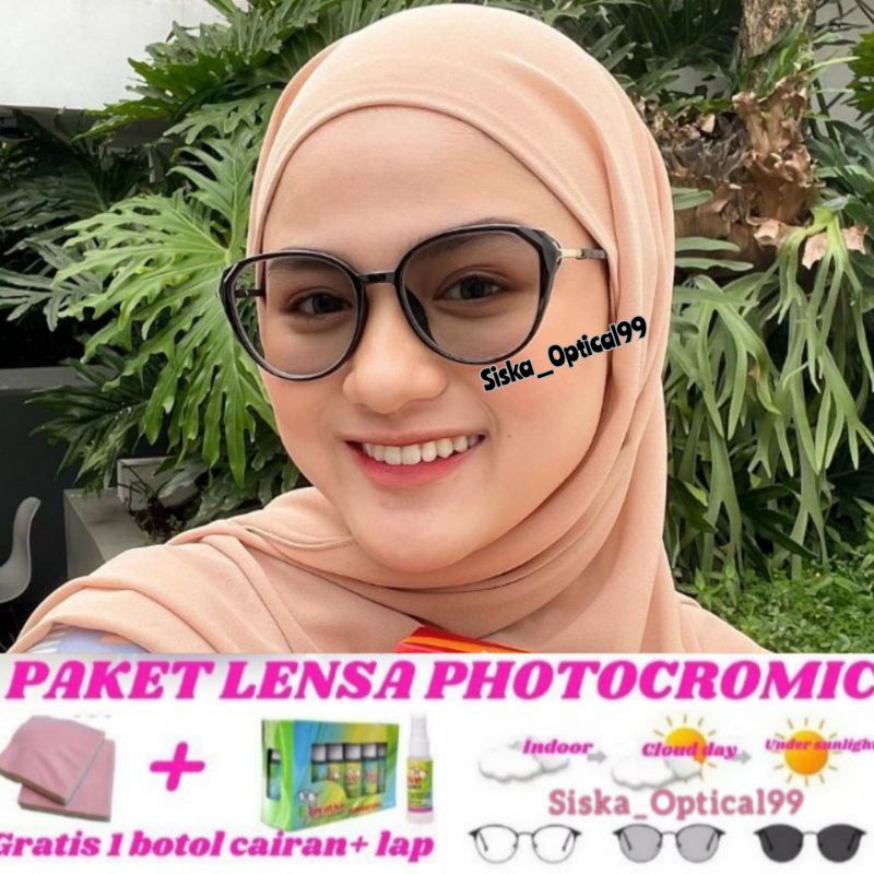 Frame Kacamata Anti Radiasi 8276 | Kacamata Photocromic, Kacamata Minus (Paket Frame+Lensa)