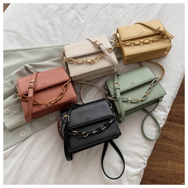 Ricca Woman Korean Slingbag - Tas Selempang bahu wanita Import - Ulzzang Bag Tali Akrilik Pastel