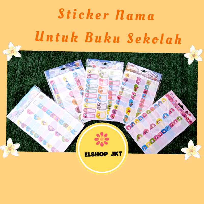 

STICKER NAMA UNTUK BUKU SEKOLAH