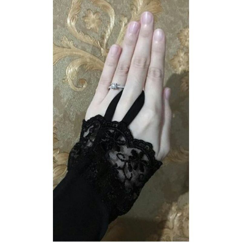 Handsock Manset Ring Renda Brukat ORI Salsabila Collection/ Handsock Ring Renda Brukat