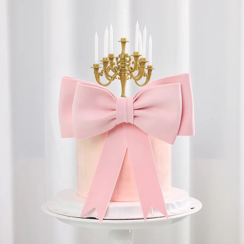 Topper Bentuk Pita/Ribbon Decoration Cake Topper/Hiasan Kue Bentuk Pita Untuk Dekorasi Kue Ulang Tah