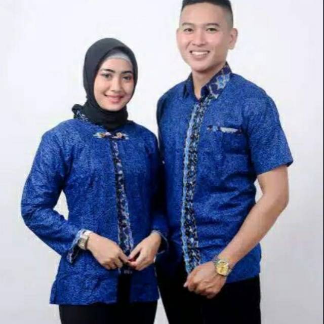 Coupel batik mega biru