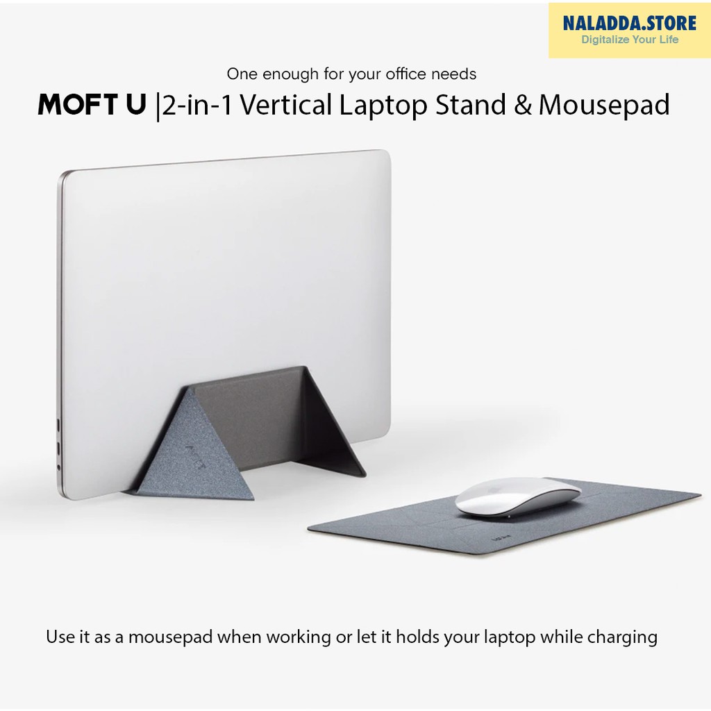 MOFT U |2-in-1 Vertical Laptop Stand &amp; Mousepad