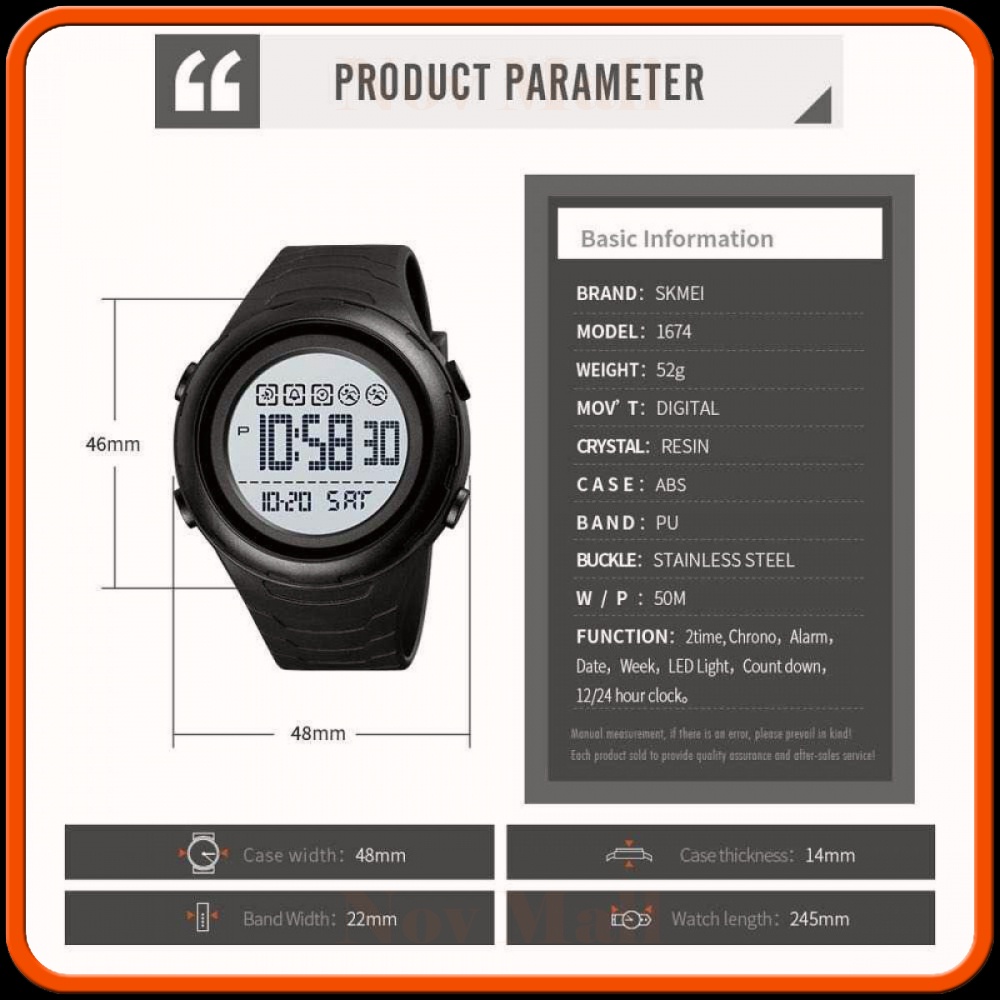 SKMEI Jam Tangan Digital Pria - 1674