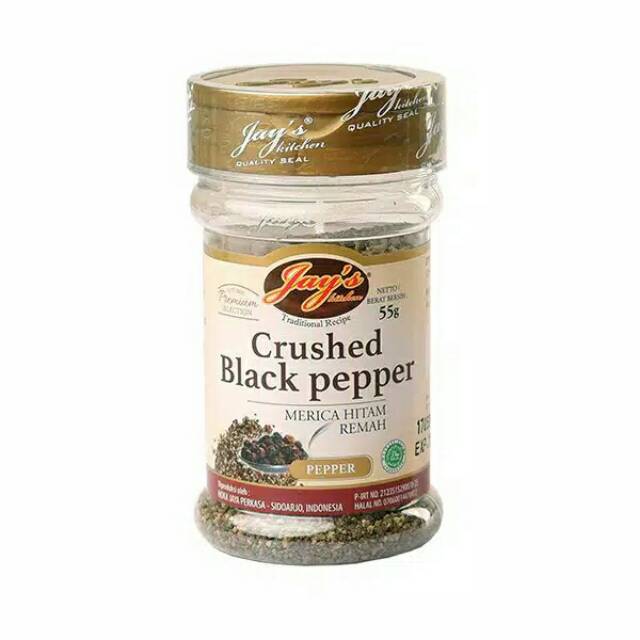 

JAYS CRUSHED BLACK PEPPER 55GR JAYS MERICA HITAM REMAH JAYS BLACK PEPPER CRUSHED