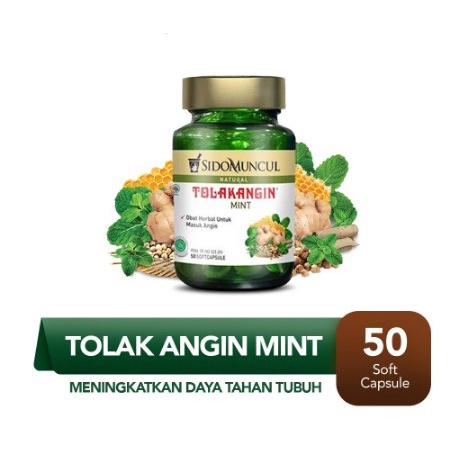 

Sido Muncul Natural Tolak Angin Mint Soft Capsule 50 Kapsul