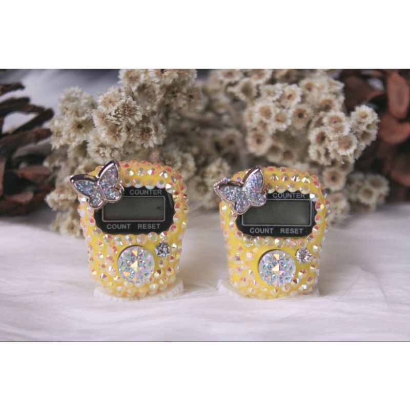 Tasbih digital swarovski gold Cincin/Gelang/Custom nama