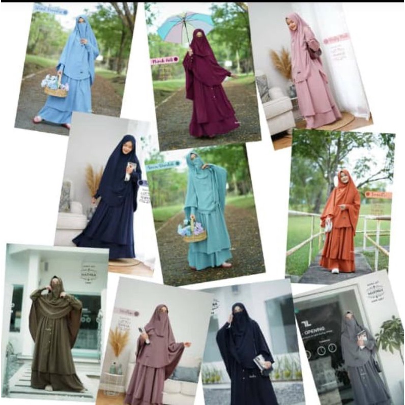 Gamis Muslimah MARWAH SET (Gamis + Khimar+cadar) by Azda